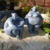 Hand-Cast Whimsical Fat Lady Figurine Set