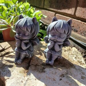 Cat-Eared Fairy Statue Whimsical Fantasy Decor