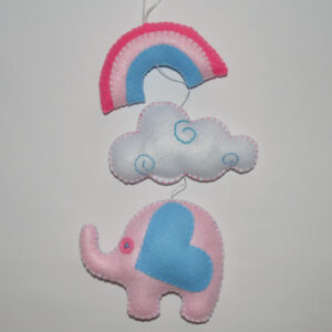 Vertical Garland - Rainbow, Cloud and Ellie