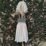 khaki calico dress