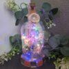 Floral Light-Up Bottle Lamp with Multi-Color LED Fairy Lights
