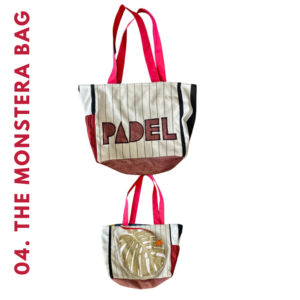 Monstera Padel Bag – Leaf Print with Shweshwe Lining