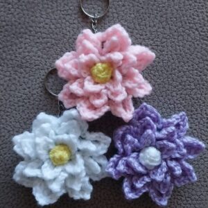 Zen blossom lotus keyring