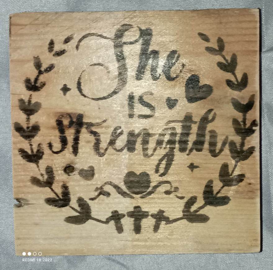 She is Strength Wooden Plaque