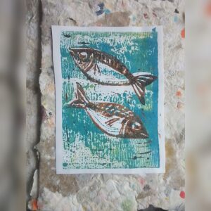 Handmade Linocut Cards (set of 5)