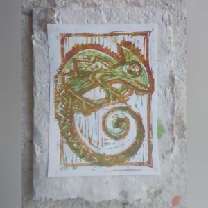 Handmade Linocut Cards (Mixed set of 5)