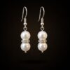 Freshwater Pearl and Crystal Spacer Earrings