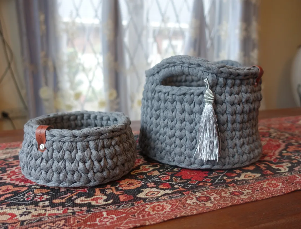Crochet Storage Basket Set