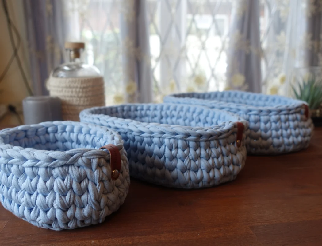 Nested Storage Crochet Baskets