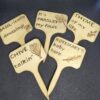 Punny pyrography garden herb tag - 5 pack