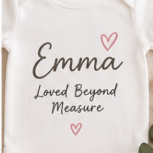 “Emma — Loved Beyond Measure” Baby Grow