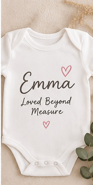 “Emma — Loved Beyond Measure” Baby Grow
