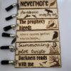 Pyrography Wooden Bookmarks - Gothic Book Club