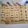 Pyrography Wooden Bookmarks - Dog Parent Collection