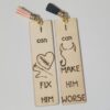 Pyrography Wooden Bookmarks - BookTok Collection