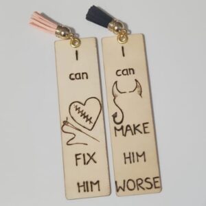 Pyrography Wooden Bookmarks - BookTok Collection