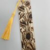 Pyrography sunflower bookmark